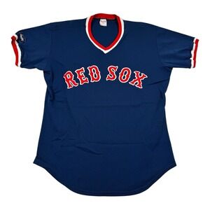 Vtg 80s Boston Red Sox Authentic Rawlings Batting Practice Jersey Size 44 Blue